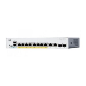 Switch Cisco Catalyst C1200-8P-E-2G 8-Ports PoE+ 67W, 2 combo RJ-45/SFP Uplink